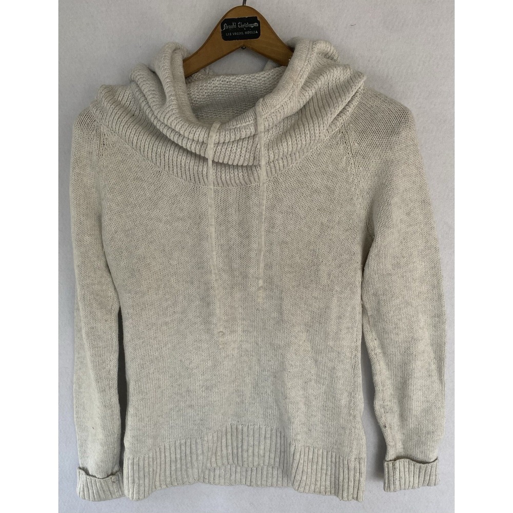 Columbia‎ Cowl Neck Pullover Long Sleeve Sweater White Size Medium Women's BOHO